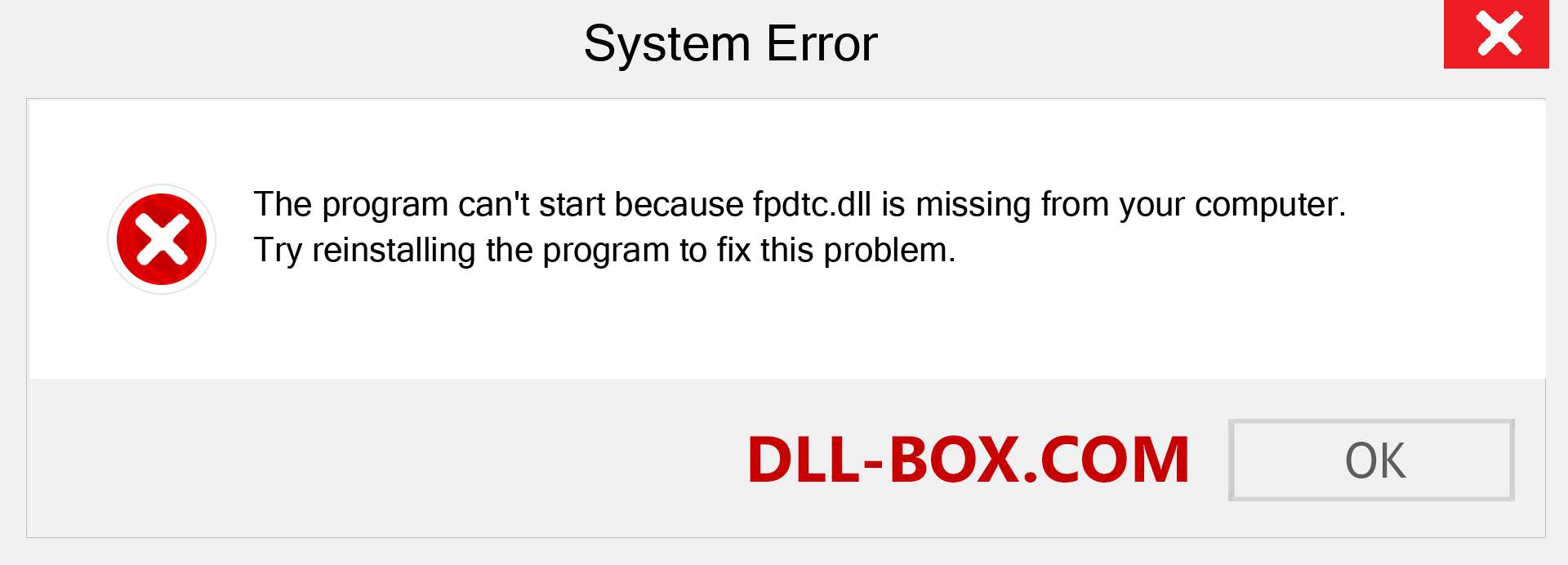  fpdtc.dll file is missing?. Download for Windows 7, 8, 10 - Fix  fpdtc dll Missing Error on Windows, photos, images